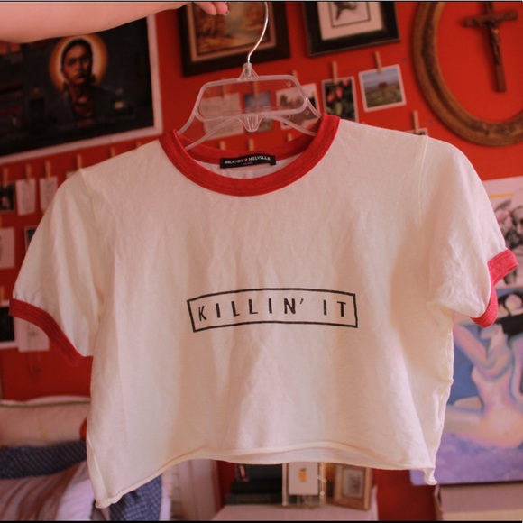 Brandy Melville Killin’ It Crop Top 🖤 - Picture 3 of 5